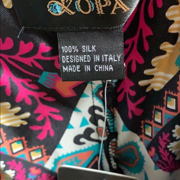 Silk Printed Scarf Top - Picture 6 of 6